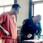Charles Carroll Hartzell IV, left, has been sentenced to five years in prison after a plea deal on charges that related to a 2017 incident in which he led a Jefferson County Sheriffs deputy on a chase from Chimacum to Port Hadlock. The case had been returned from the Court of Appeals. (Brian McLean/Peninsula Daily News)