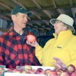 Alan and Leilani Kingsbury say theyve grown fruit together for more than 35 years. They moved to Sequim more than 10 years ago and attribute some of their orchards success to the Olympic Orchard Societys support. The group hosts its show Nov. 2 in Trinity United Methodist Church. (Matthew Nash/Olympic Peninsula News Group)