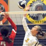 PREP VOLLEYBALL: Forks defends home court in sweep of Tenino