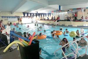 Spooky swim at Mountain View Pool