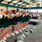 Port Angeles chearleaders welcome at library