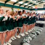 Port Angeles chearleaders welcome at library
