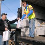 Lakeside Industries mans food drive in Port Angeles