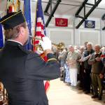 Rick Castellano plays taps a part of the Port Townsend Veterans Day ceremony on Monday at the Marvin G. Shields American Legion Hall. (Brian McLean/Peninsula Daily News)