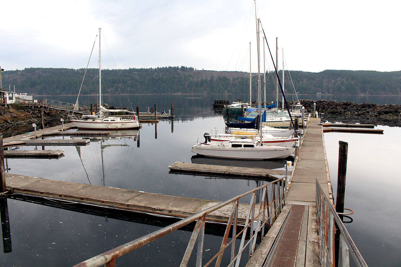 The Herb Beck Marina in Quilcene is to have its entrance dredged and repairs made to its buildings and dock after the apparent passage of the Port of Port Townsends Industrial Development District levy in the general election. (Zach Jablonski/Peninsula Daily News)