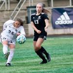 Peninsula Colleges Sam Oliveira (25) scored two goals for the Pirates as Peninsula won its NWAC semifinal 2-0 over Tacoma on Friday. The women will play in the NWAC championship at 11 a.m. Sunday. (Photo courtesy of Peninsula College)