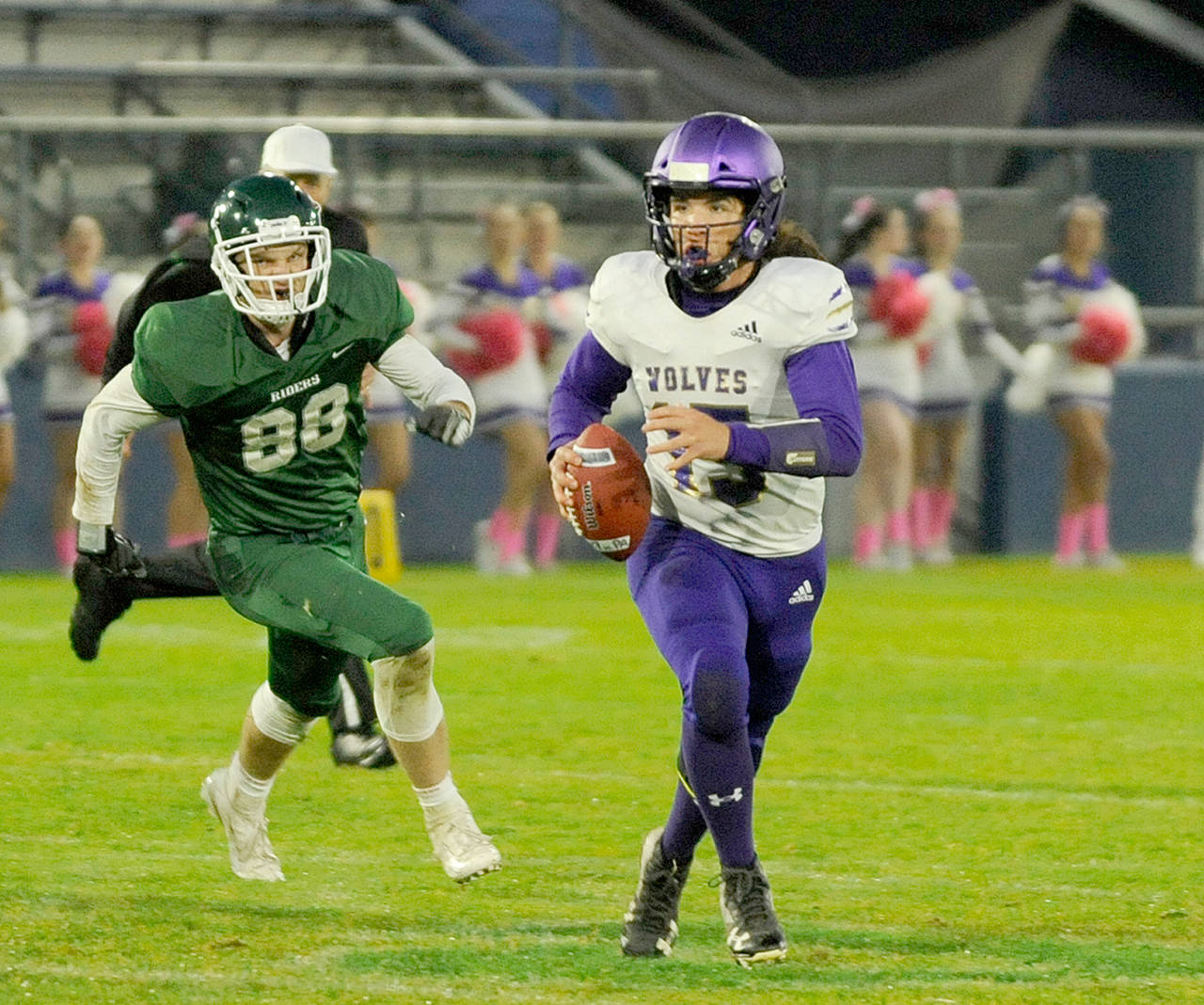 Michael Dashiell/Olympic Peninsula News Group Sequim junior quarterback Taig Wiker was voted Olympic League Offensive MVP in voting conducted by league coaches.
