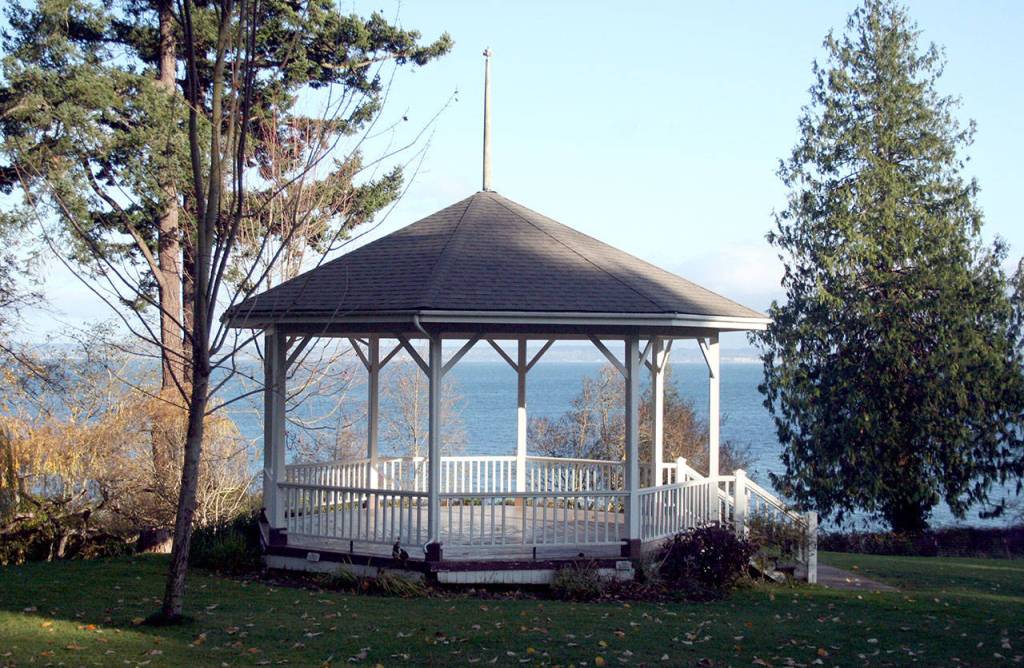 The gazebo at Chetzemoka Park highlights one of Port Townsends more popular recreational areas. (Brian McLean/Peninsula Daily News)