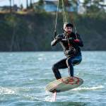 The waves beneath the board