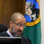King County Judge Marshall Ferguson speaks during a King County Superior Court hearing Tuesday, Nov. 26, 2019, in Seattle. (AP Photo/Ted S. Warren)