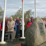Flags lowered in ceremony at Valley Creek Estuary