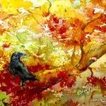 Ravens Gold by Mary Hughes of the North Olympic Watercolorists will be on view at Harbor Audiology and Hearing Center during the First Friday Art Walk Sequim.