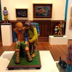 Several half-size creations and other pieces in shadowboxes highlight the Touching Color exhibit at the Ferguson Gallery inside the Jefferson Museum of Art & History. (Jefferson County Historical Society)
