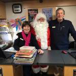 Santa visits library’s bookmobile