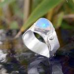 Rings by Addy Thornton are among the wearable artworks to be found at the Port Townsend Gallery.