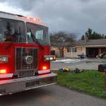 <strong>Matthew Nash/</strong>Olympic Peninsula News Group                                Clallam County Fire District 3 personnel extinguished a garage fire.