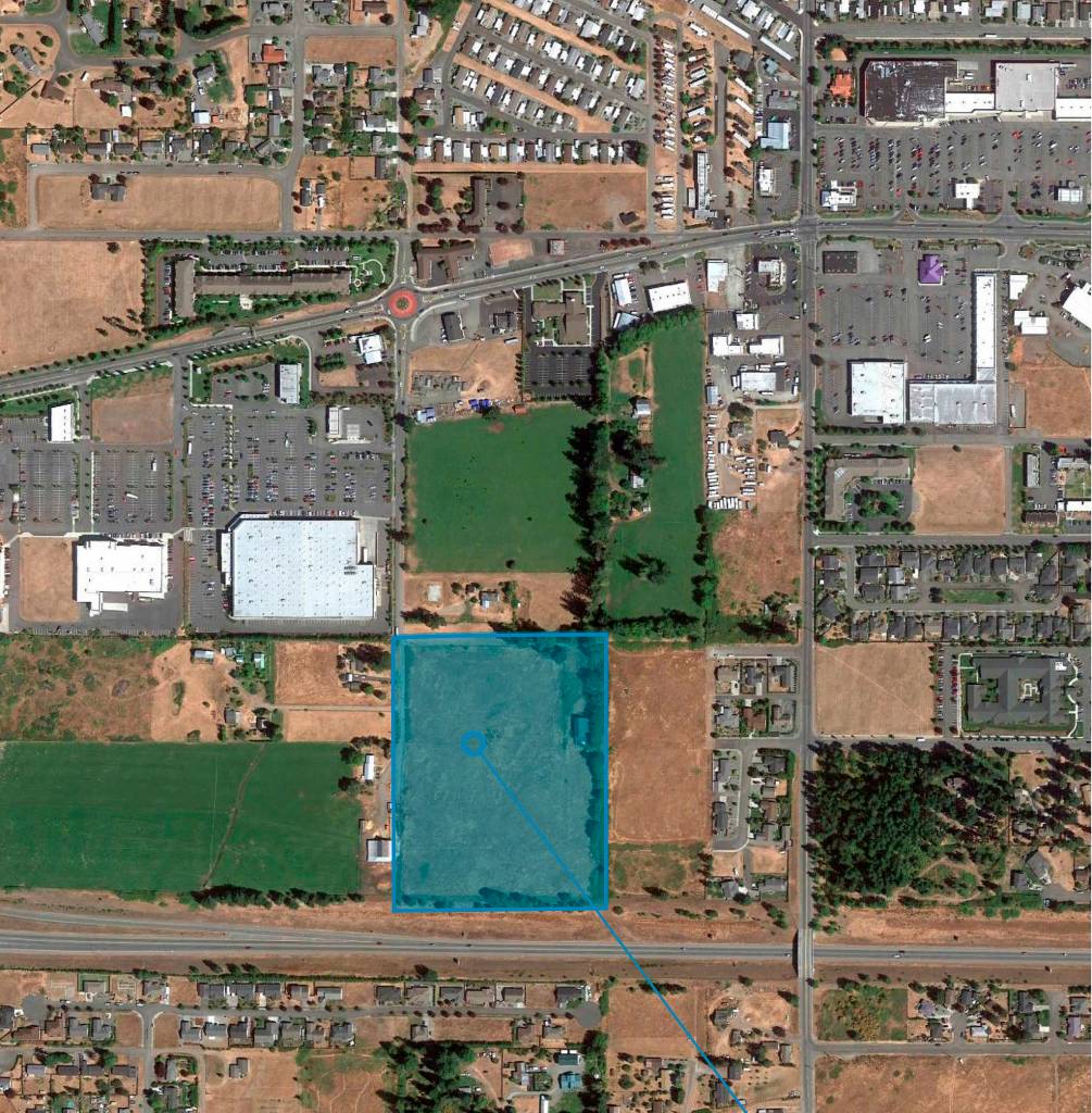 The proposed MAT clinic sits atop South Ninth Avenue and connects South Seventh Avenue to it through West Hammond Street. (City of Sequim)