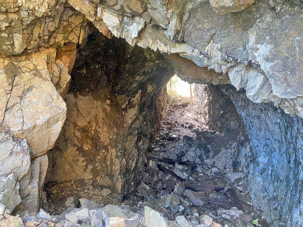 The Daley Rankin Tunnel is shown Tuesday, Feb. 11, 2020. The tunnel will be restored this year as part of the Spruce Railroad Trail project. (Rob Ollikainen/Peninsula Daily News)