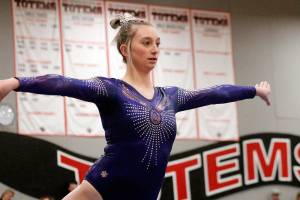 STATE GYMNASTICS: Sequim’s Pfeffer top local finisher at state championships