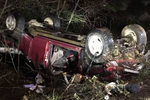 Two injured in rollover wreck on Highway 112