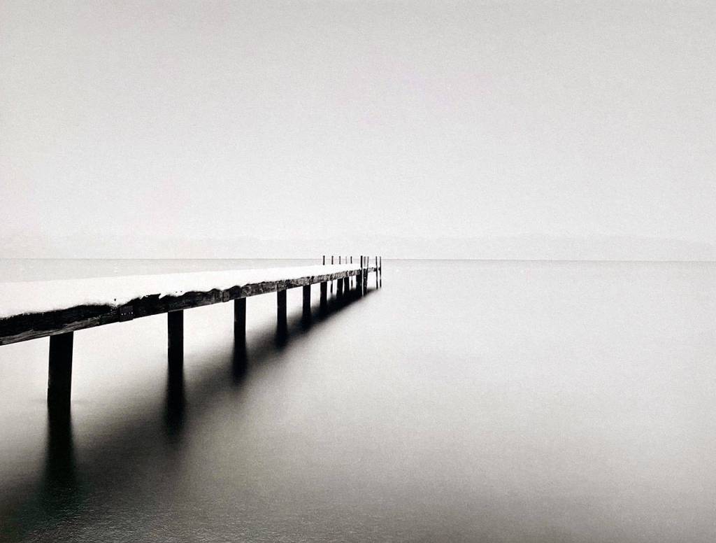 Snow Capped Pier by Jason Mullins is among the photographs on display at the Northwind Arts Center.