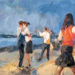 Willow Baders This Summers Night is on display at the Port Townsend School of the Arts Grover Gallery.