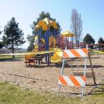 City of Sequim park playgrounds have been closed to all users, including playground equipment at Carrie Blake Community Park. (Michael Dashiell/Olympic Peninsula News Group)