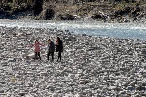Walking along the Elwha River