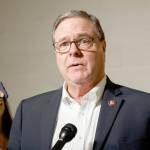 Rep. Denny Heck, D-Wash., speaks with reporters as he departs after a meeting with former U.S. ambassador to Ukraine Marie Yovanovitch on Capitol Hill on Friday, Oct. 11, 2019, in Washington. (Alex Brandon/The Associated Press file)