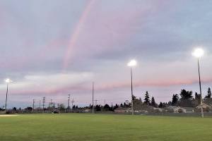 School lights honor spring athletes