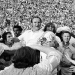 In this Jan. 14, 1973, file photo, Miami Dolphins coach Don Shula is carried off the field after his team won the NFL football Super Bowl game 14-7 against the Washington Redskins in Los Angeles. Shula, who won the most games of any NFL coach and led the Miami Dolphins to the only perfect season in league history, died Monday, May 4, 2020, at his home in Indian Creek, Fla., the team said. He was 90. (AP Photo/File)