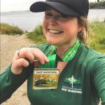 Emma Swan, executive assistant of human resources at Olympic Medical Center, recently completed her OMCares half marathon. (Submitted photo)