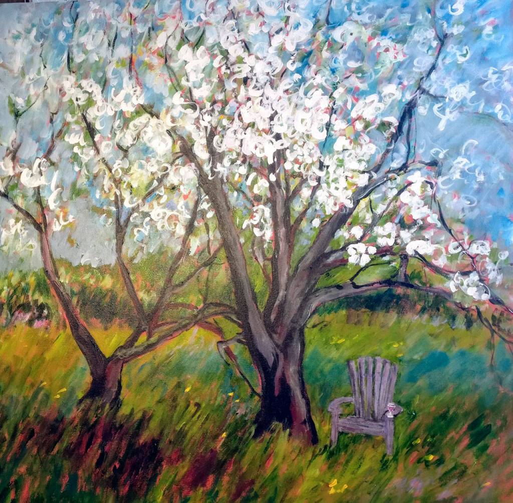 My Favorite Chair by Lynne Armstrong will be on display int he window at the Blue Whole Gallery in Sequim beginning next Friday.