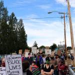 Port Townsend High School students marched against racism on Friday.