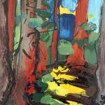 Path Through Old Cedars by Meg Kaczyk is on display now.