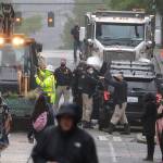 City removes some barriers from Seattle protest zone