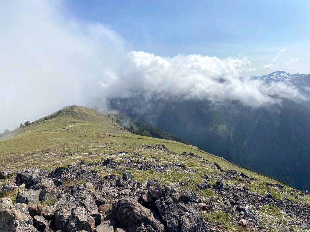 Clouds build up against Mount Townsend in the Buckhorn Wilderness. (Rob Ollikainen/Peninsula Daily News)