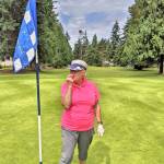Ann Hester recorded her first ever hole-in-one last Thursday on the No. 5 hole at Sunland Golf and Country Club in Sequim.
