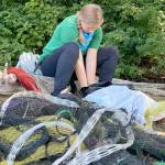 Teens lead cleanup at Tarboo Bay beach
