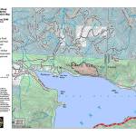 A map from the Western Washington Type 3 Incident Management Team shows the extent of the 84-acre East Beach Road Fire at Lake Crescent.