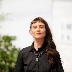 Aurora Lagattuta of Sequim was one of 11 models to participate in the impact Fashion Show. She and others wore up to five different outfits promoting sustainable fashion  free of animal materials  and fair trade. (Matthew Nash/Olympic Peninsula News Group)