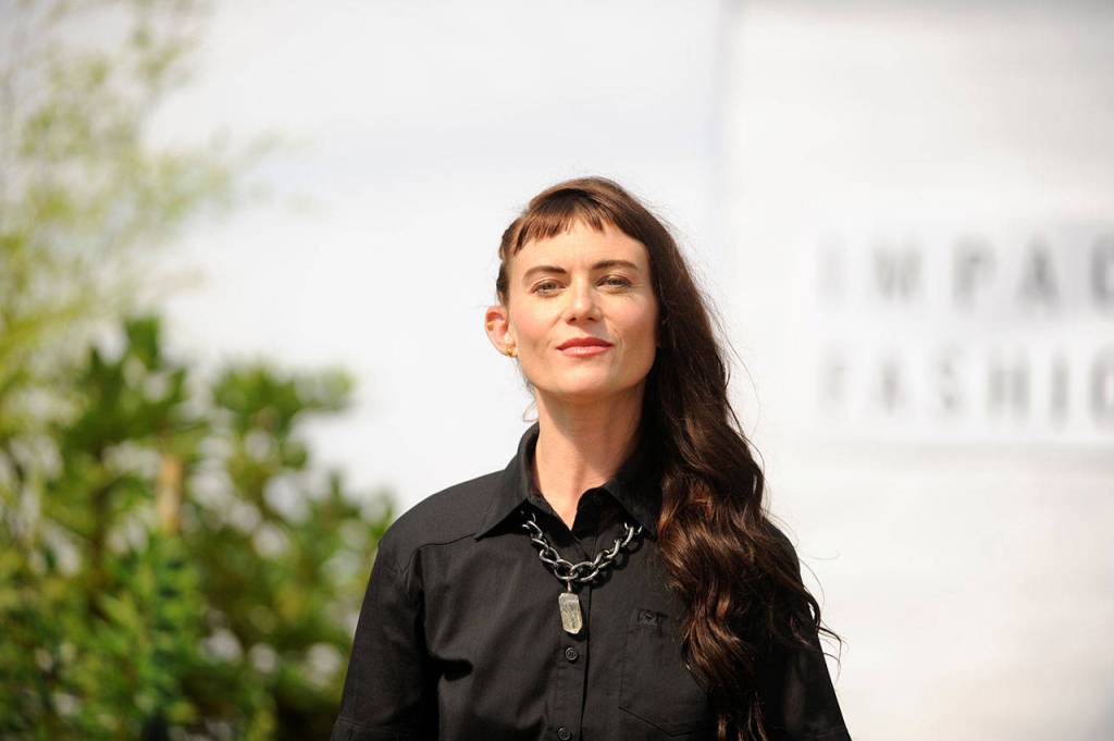 Aurora Lagattuta of Sequim was one of 11 models to participate in the impact Fashion Show. She and others wore up to five different outfits promoting sustainable fashion  free of animal materials  and fair trade. (Matthew Nash/Olympic Peninsula News Group)