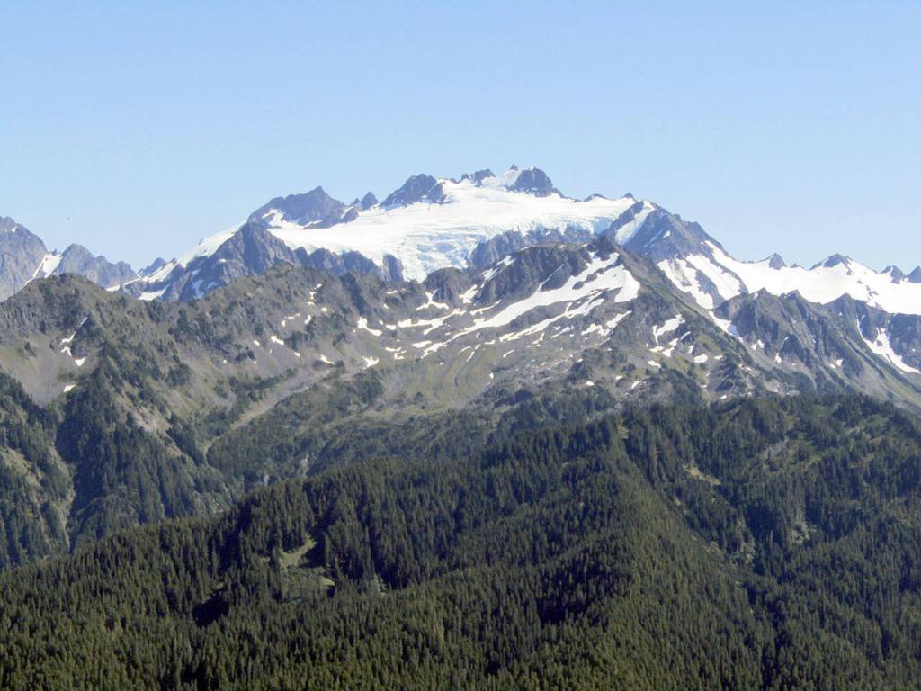 Mount Olympus, at 7,980 feet, is the tallest peak on the Olympic Peninsula. (Rob Ollikainen/Peninsula Daily News)