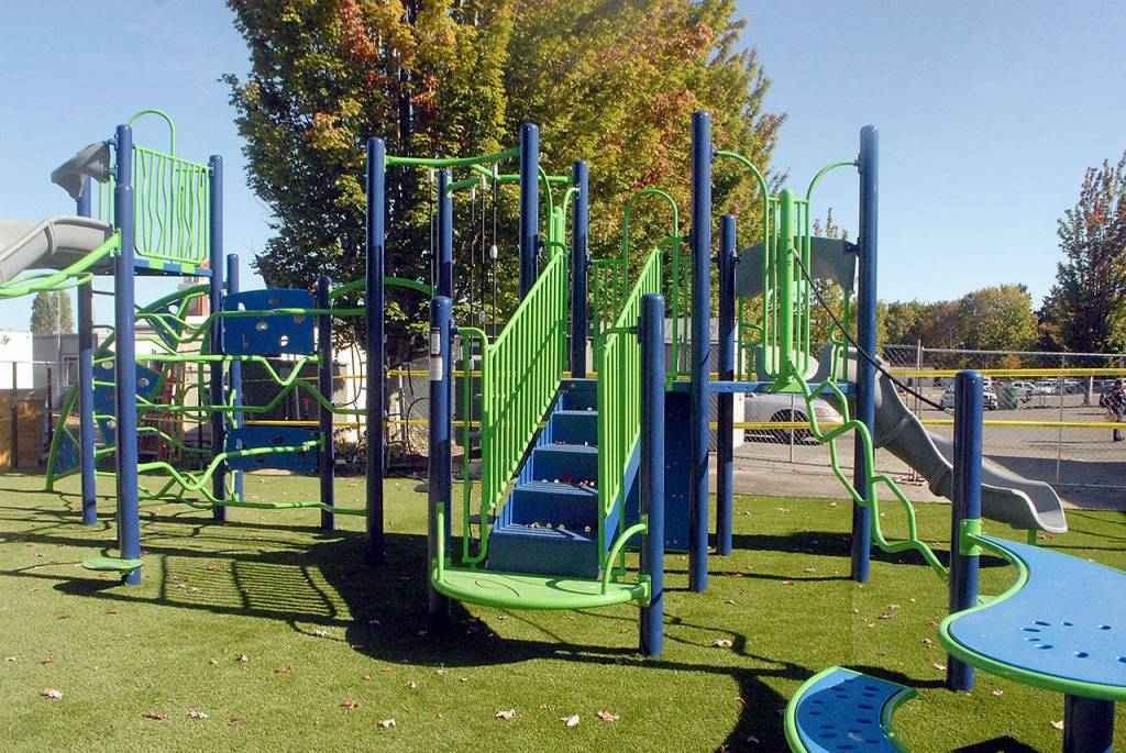 A childrens playground will be a feature of the Shore Aquatic Center in Port Angeles. (Keith Thorpe/Peninsula Daily News)