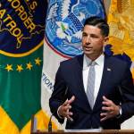 Department of Homeland Security Acting Secretary Chad Wolf speaks during an event at DHS headquarters in Washington on Wednesday, Sept. 9, 2020. (Susan Walsh/Associated Press)