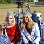 Cherie Kidd, Ms. Senior USA 2019-2020, left, and Captain-Crystal Stout, Ms. Senior Washington USA, pose for a photo before they go up to shoot a promotional video for the Ms. Senior USA pageant. (Matthew Nash/Olympic Peninsula News Group)