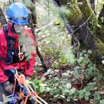 Woman, dog rescued from cliff on Lower Dam Road