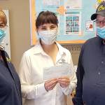 Sequim Elks Lodge #2642 recently presented a $2,000 Gratitude Grant to the Carroll C. Kendall Unit of the Boys and Girls Clubs of the Olympic Peninsula. The grant, from the Elks National Foundation, will support the unit’s meal program and may also be used to provide child care scholarships for local families. Pictured, from left to right, are Maura Mattson, Elks charity chair; Mary Budke, Boys and Girls Club director; and Charlie Johnson, Exalted Ruler of the Sequim lodge