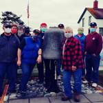 The volunteer work crew at the New Dungeness Lighthouse include, from left, Joe Bacher, Chad Kaiser, Bill Bjorklund, Sarah Miller, Melody Monson, Greg MacDonald, Ken Davidson, Julie Bacher, Nancy Klotz and Duane Klotz. Photo Marty LaMarr