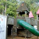 Keith Thorpe/Peninsula Daily NewsThe Dream Playground at Erickson Playfield in Port Angeles, shown Wednesday, is slated for replacement with more modern playground equipment.